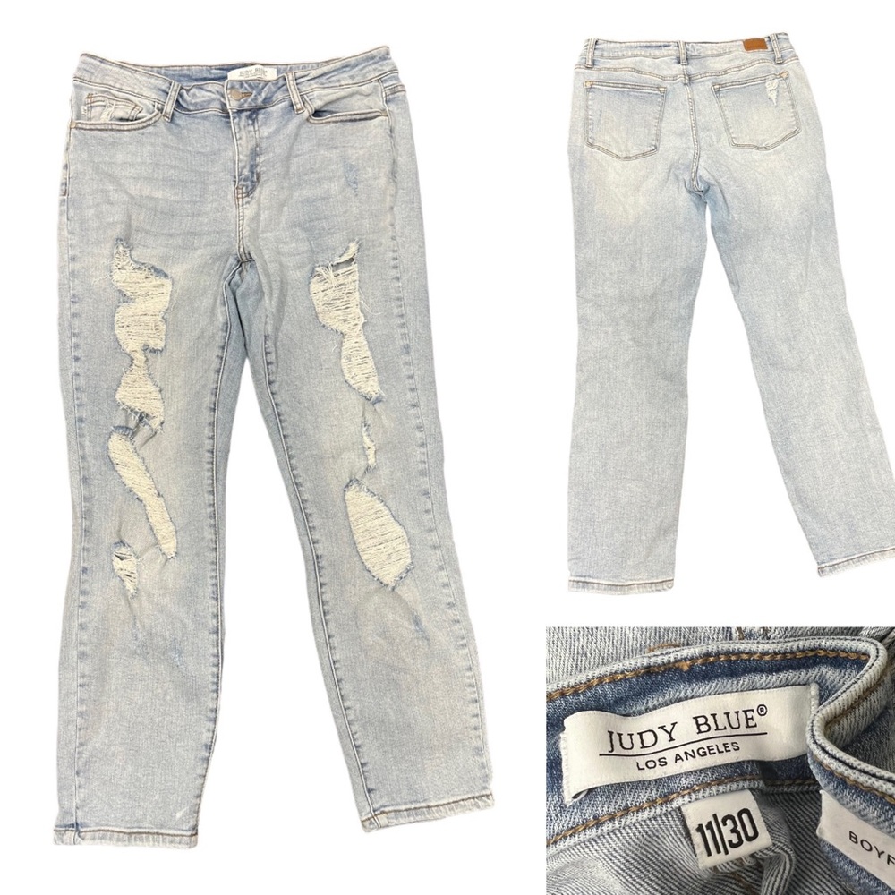 Judy Blue Destroyed Boyfriend Jeans - Style #8878 size 11/30